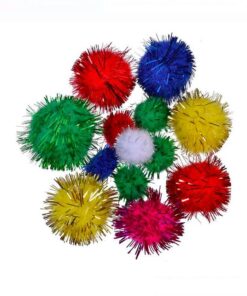 Set 30 pom-pom colorate pentru activitati senzoriale si lucru manual