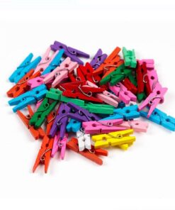 Alternative view of Set 50 carlige colorate din lemn pentru activitati senzoriale si lucru manual