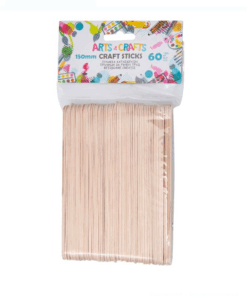 Set 60 de betisoare late din lemn pentru activitati senzoriale de tip Montessori