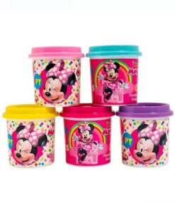 Set Plastilina 5 recipiente Minnie, capac cu matrita, 570 grame,3 ani +