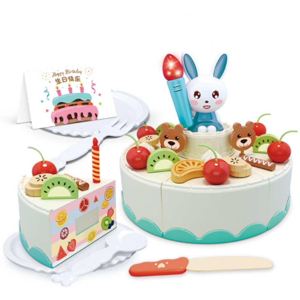 Tort aniversar cu lumanari si 43 de accesorii creative