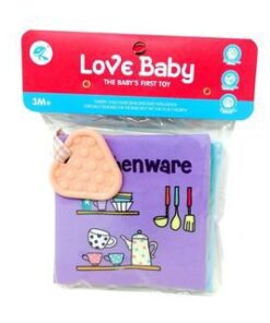 Carte senzoriala bebelusi si jucarie pentru dentitie,Obiecte