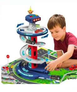 Parcare circulara cu turn de control, lumini si sunete