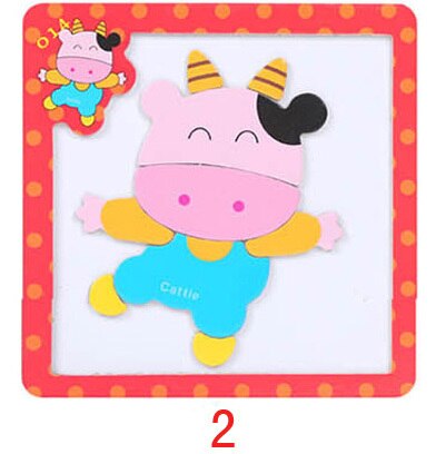 Puzzle magnetic din lemn -Vacuta