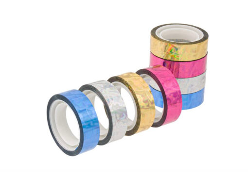 Banda adeziva holografica pentru decorare-8 bucati