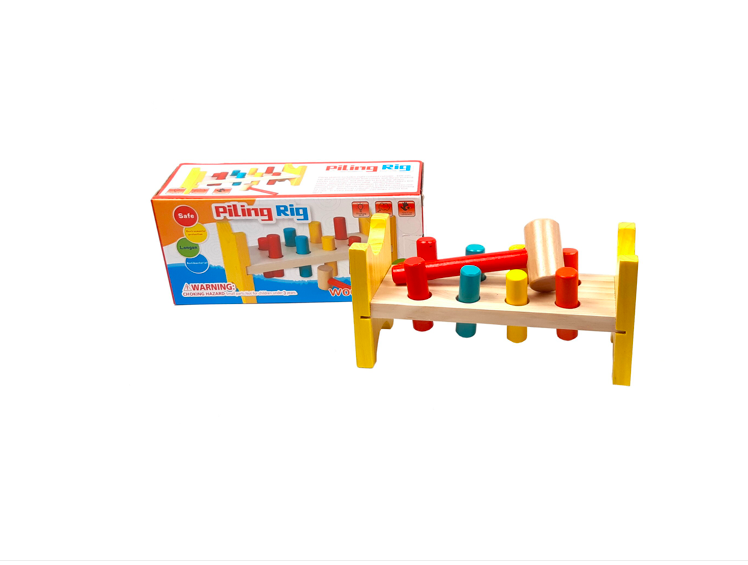 Joc de motricitate si dexteritate, banc cu ciocanel, 23x17 cm - imagine 2