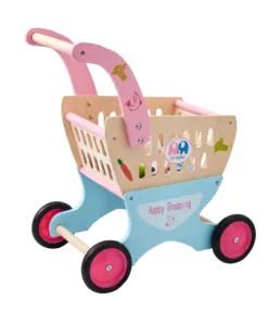 Alternative view of Jucarie Carucior de cumparaturi din lemn