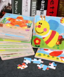 Puzzle Incastru din lemn cu 16 piese