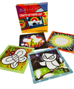 Set de Creatie cu hartie creponata si 4 planse colorate