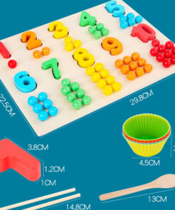 Alternative view of Joc Montessori multifunctional-Numaratoare cu bile