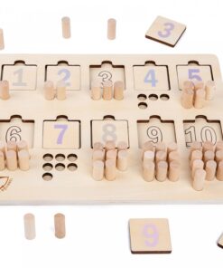Joc Montessori multifunctional-Numaratoare cu pini