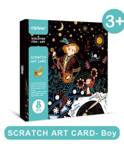 Joc creativ cu 8 planse de razuit, Mideer, Baieti