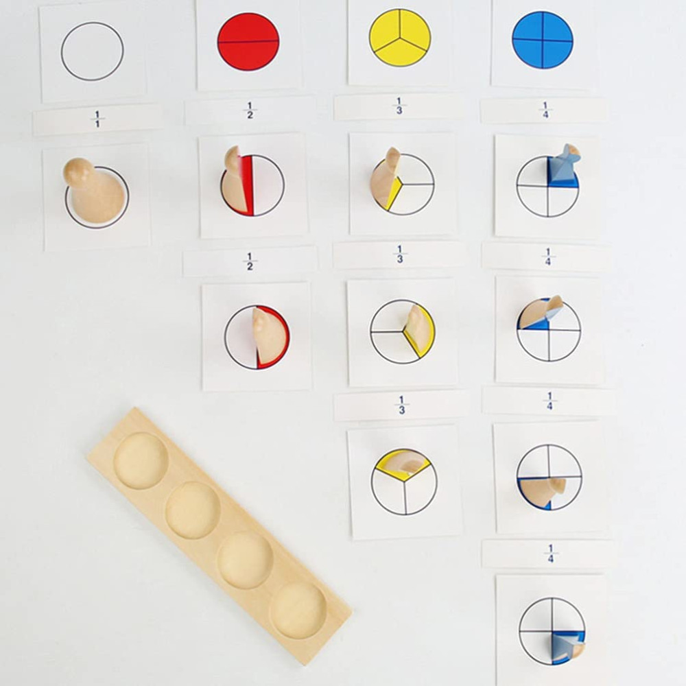 Joc matematica de tip Montessori, Pioni Fractiile - imagine 6