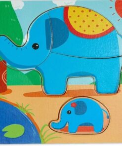 Puzzle Incastru din lemn, Mama si puiul