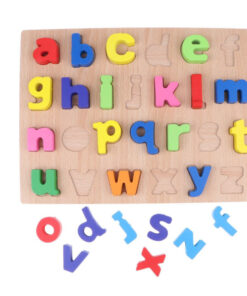 Puzzle lemn 3D - Alfabet cu litere mici