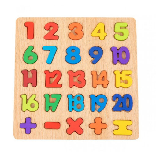 Set educativ 3D din lemn - Cifre si Matematica