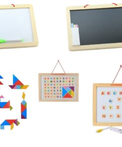 Tabla scolara de scris si desenat cu marker, creta si carioci, 3 ani