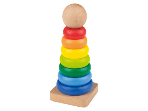 Turn Sortator Montessori din lemn Curcubeu, 20 cm