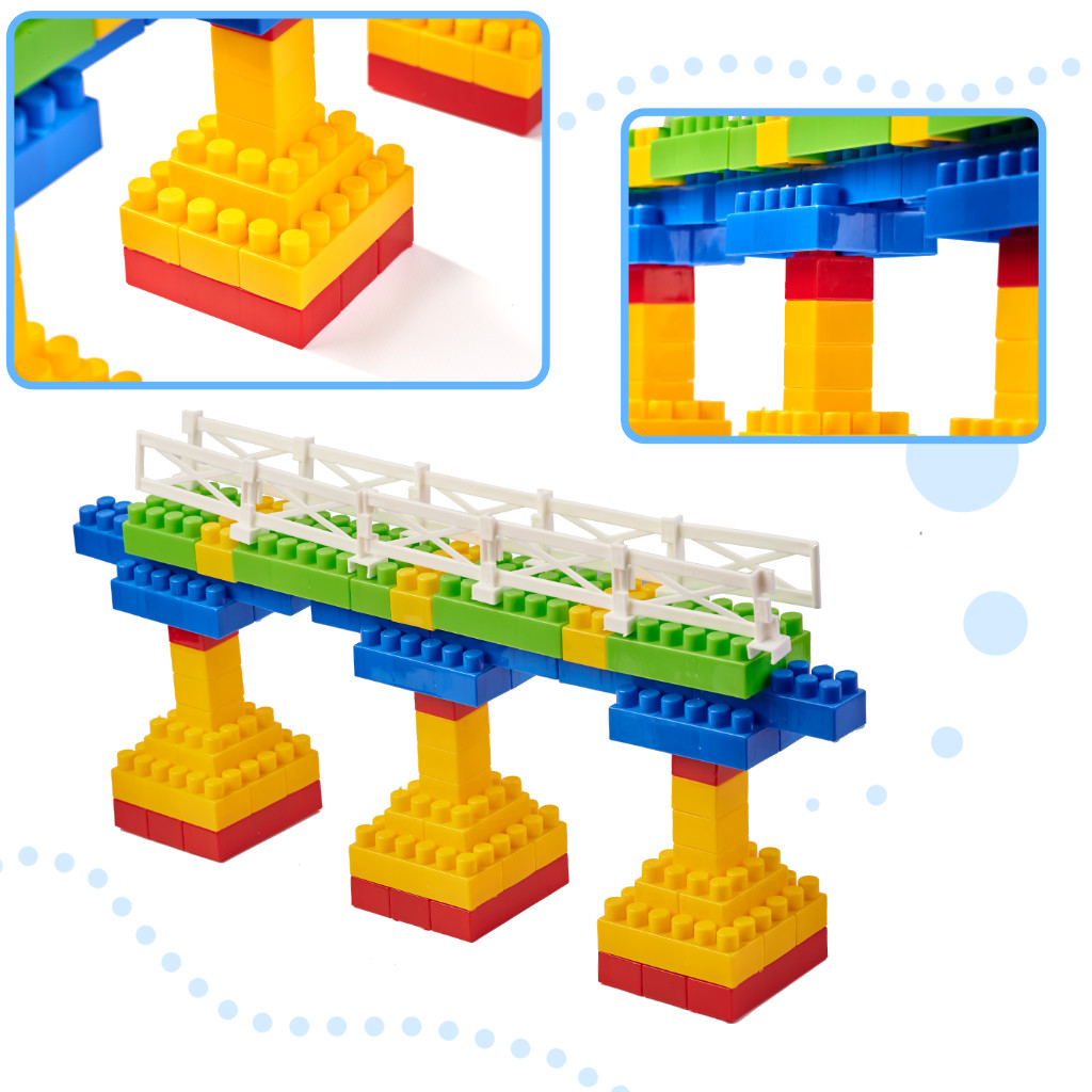 Cuburi de construit tip lego 292 piese mari, Ferma - imagine 3