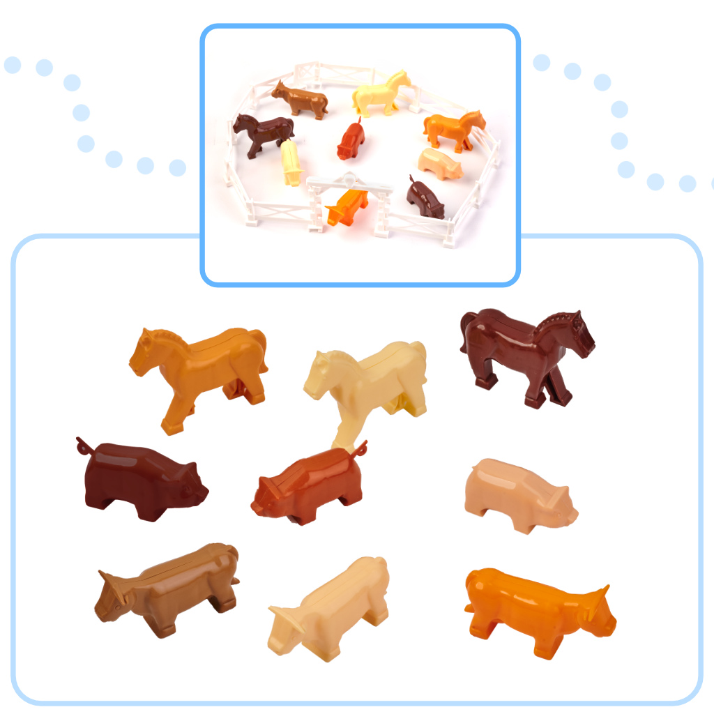 Cuburi de construit tip lego 292 piese mari, Ferma - imagine 7