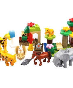 Cuburi de construit tip lego 51 piese mari, ZOO