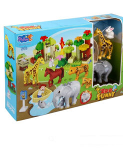 Alternative view of Cuburi de construit tip lego 51 piese mari, ZOO