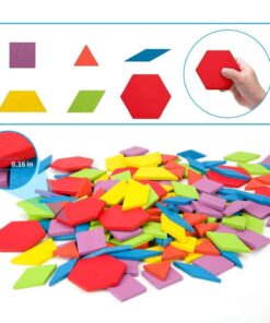 Alternative view of Puzzle educativ cu 155 piese din lemn, Tangram 3 ani