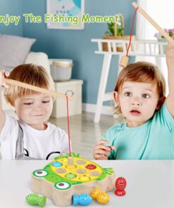 Alternative view of Joc magnetic de pescuit din lemn - Broscuta