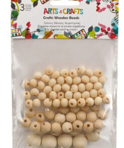 Alternative view of Margele din lemn, 3 marimi, 80 piese