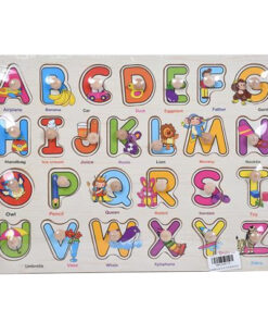 Puzzle incastru - Alfabet si asociere, in limba engleza