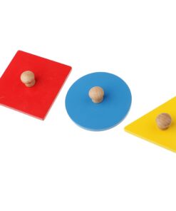 Alternative view of Puzzle incastru cu maner pentru invatare forme si culori, 30 cm