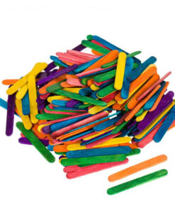 Set 200 de betisoare colorate din lemn, 5.5 cm