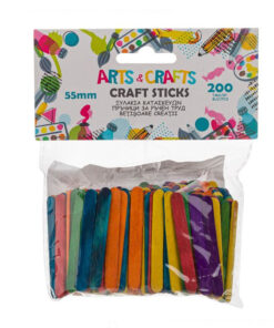 Alternative view of Set 200 de betisoare colorate din lemn, 5.5 cm