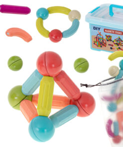 Set de constructie 3D, magnetic, 25 piese