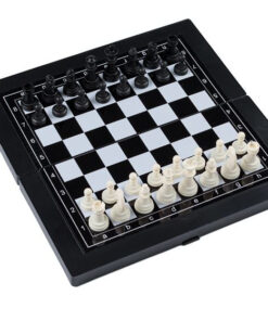 Joc de societate magnetic, 3 in 1, Sah, Dame, Table