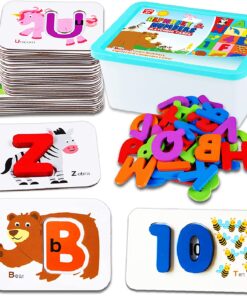 Puzzle educativ de asociere - alfabet si numere, 3 ani+
