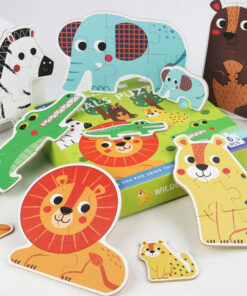 Alternative view of Set 6 puzzle-uri bebelusi din 6 piese mari,15 cm, Animale, 3 ani+