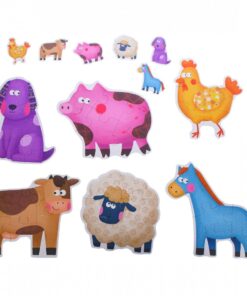 Alternative view of Set 6 puzzle-uri bebelusi din 6 piese mari,15 cm, Animale ferma, 3 ani+