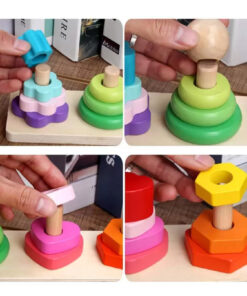 Alternative view of Sortator forme geometrice pastelat 4 coloane, 3 ani+