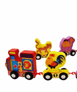 Alternative view of Trenulet din lemn cu piese magnetice, 10 piese, 3 ani+