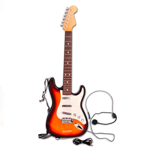 Instrument muzical- Chitara electrica cu microfon, 5ani+ - imagine 2