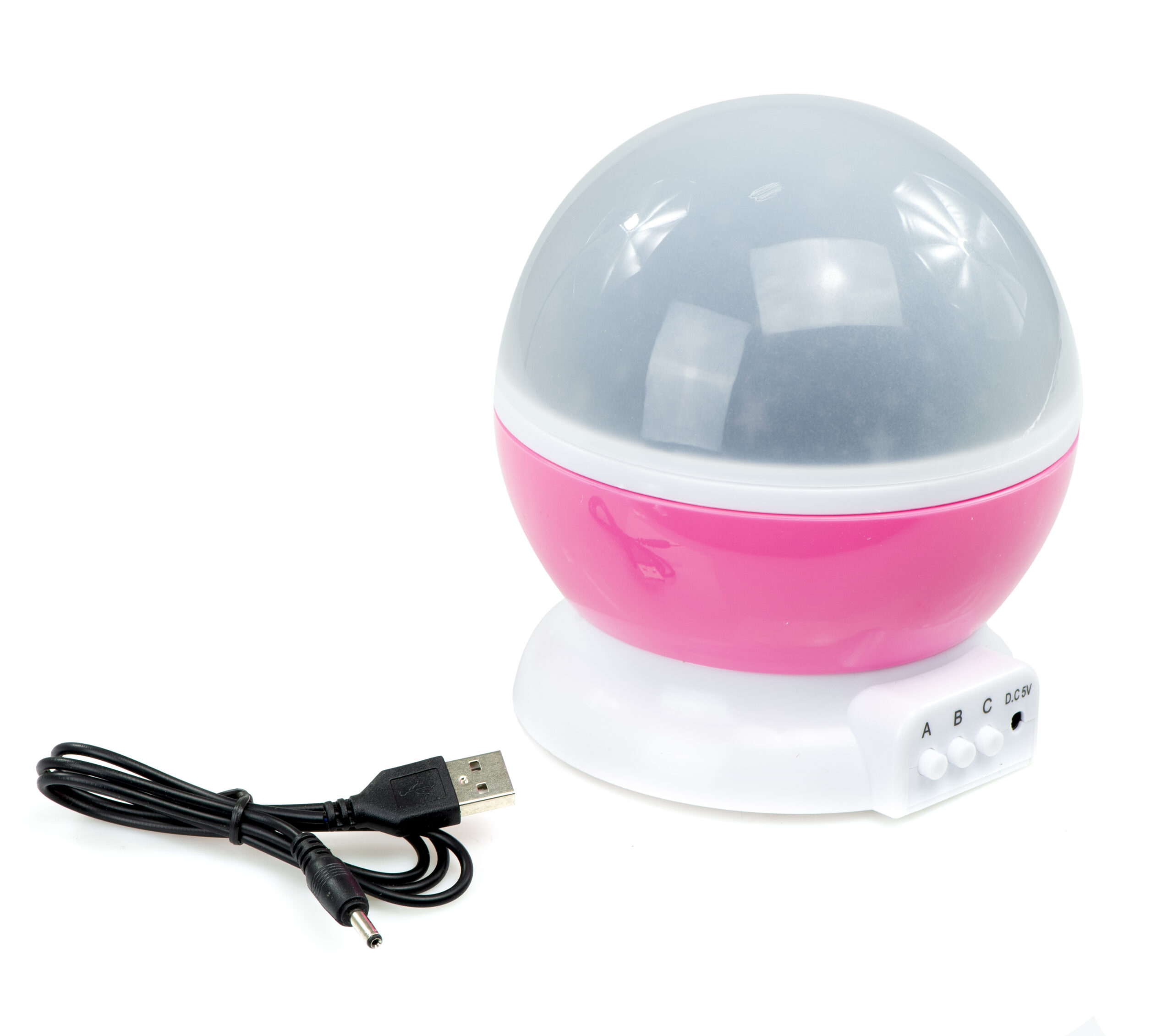 Lampa de veghe pentru bebelusi cu proiectie Sistem solar, violet - imagine 3