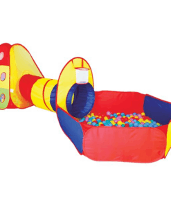 Loc de joaca pentru copii cu tunel,cort si 80 de mingii 195x100