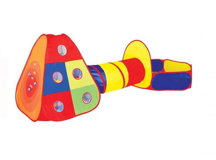 Loc de joaca pentru copii cu tunel,cort si 80 de mingii 195x100 - imagine 2