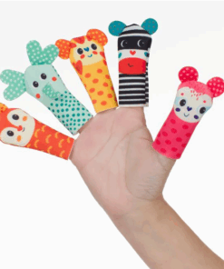 Papusa de mana pentru bebelusi - Animale dragute, 3 luni+