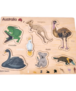 Puzzle educativ din lemn animale din Australia