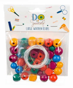 Alternative view of Set de margele colorate din lemn