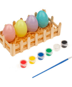 Set pentru activitati lucru manual si crafts, Creatii Paste, 4 oua de pictat