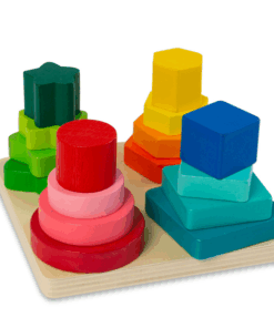 Sortator forme geometrice 4 coloane, 3 ani+