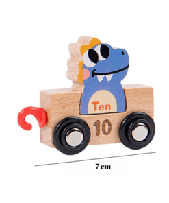 Alternative view of Joc educativ - Trenulet din lemn cu cifre, 3 ani+